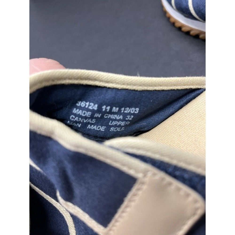 Clarks 36124 Navy Tan Canvas Hook & Loop‎ Slide On Comfort Womens Sandals Sz 11M - Picture 7 of 7